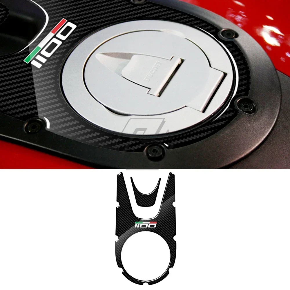Для Ducati Monster 1100 Evo 2008-2014 Защитная крышка верхнего бака мотоцикла из 3D-смолы Carbon-look