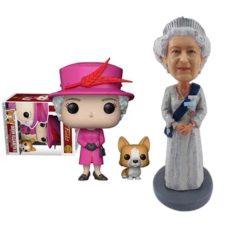 Королева Англии Ее Величество Королева Елизавета II Фигурка Симулятор Портрет # 01 Коллекция кукол из смолы Орнамент Модель Игрушки