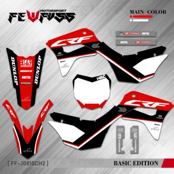 FEWFUSS Для HONDA CRF 125F CRF125F 2019 2020 2021 2022 Полная Графика Наклейки Наклейки Мотоцикл Фон Номер Имя На Заказ