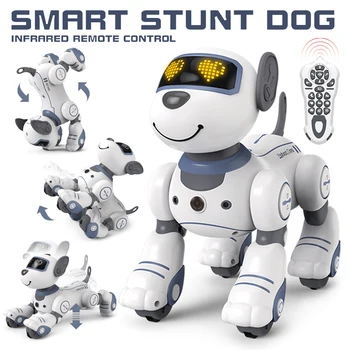 Радиоуправляемый робот-собака, электронная ходячая Танцующая собака, интеллектуальный сенсорный пульт дистанционного управления, игрушка для домашних собак, детские игрушки, подарки для мальчиков и девочек-