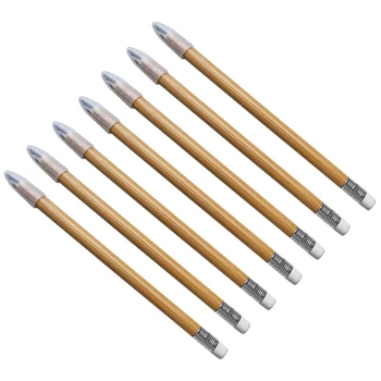 7шт Карандаш с ластиком, студенческий портативный многоразовый карандаш без чернил, школьные канцелярские принадлежности, Деревянный карандаш для письма и рисования