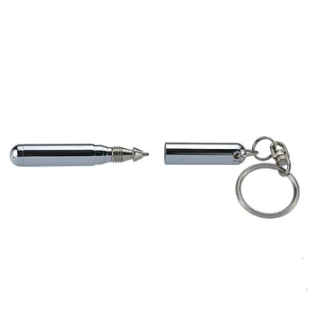 Брелок-шариковая ручка 10ШТ, многофункциональное мини-металлическое кольцо для ключей, Телескопическая ручка из нержавеющей стали, брелок для ключей, инструмент для телескопической ручки