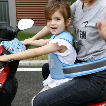 Детский ремень безопасности для мотоцикла Регулируемый защитный коврик Аксессуары для мотоциклов Ремни для верховой езды Ремни безопасности Детские запчасти для велосипедов