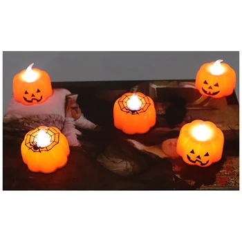 1 комплект реквизита для Хэллоуина, реквизит для вечеринки в честь Хэллоуина, тыквенный светильник для свечей, украшение дома